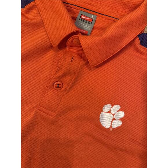 Nike Clemson Tigers Polo Shirt Mens Large College NCAA On-Field - Picture 2 of 5